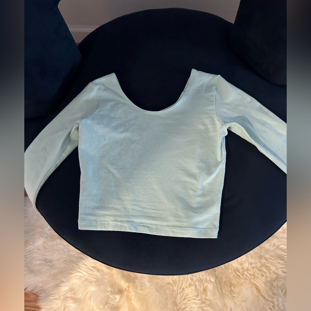 American Apparel crop top mint green